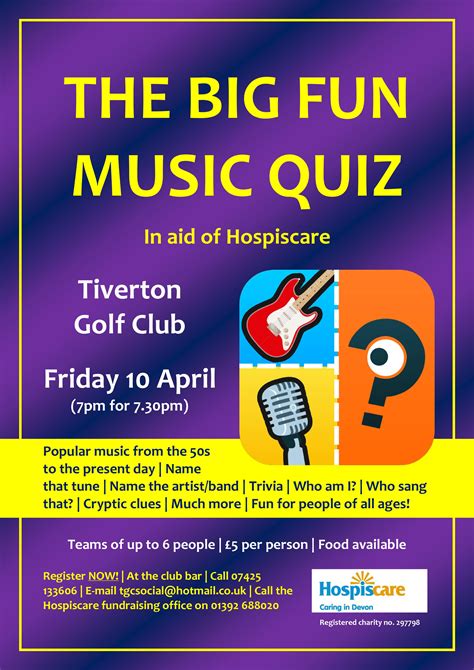 Take free music quizzes about famous songs, singers, and genres. Teams wanted for The Big Fun Music Quiz | The Exeter Daily