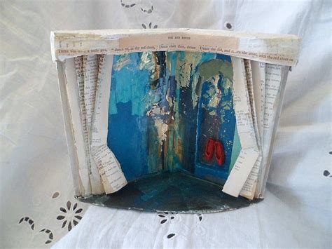 Sale Assemblage Altered Art Book The Red Shoes Hans Christian Etsy