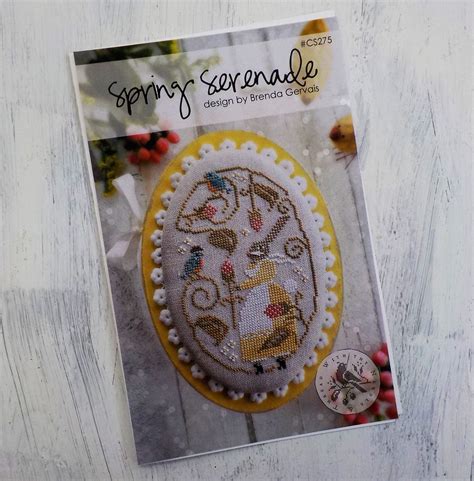 spring serenade by brenda gervais of with thy needle and thread cross stitch design