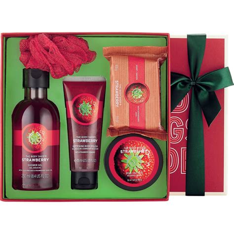 The body shop offers a wide array of unique beauty and cosmetics that are quite unlike products offered by other brands. The Body Shop Strawberry Essential Collections Bath And ...
