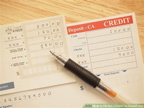 Account number (should be preprinted). How to Fill out a Checking Deposit Slip: 12 Steps (with ...