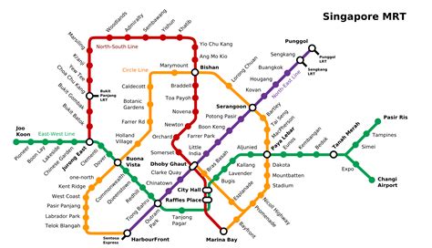 Detail Singapore City MRT LRT Route Map About Singapore City MRT Tourism Map And Holidays