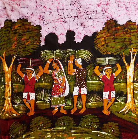 Village People Batik Painting