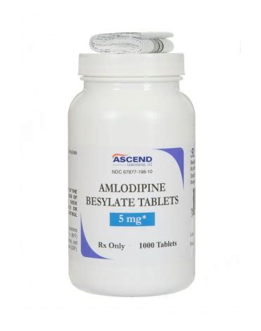 Amlodipine besylate therapy has not been associated with clinically significant changes in routine laboratory tests. AMLODIPINE BESYLATE 5MG (NORVASC) TABS 1000CT ...