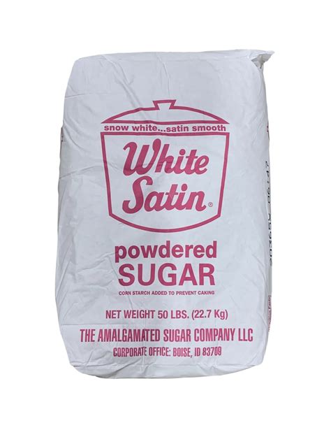 Powdered Sugar 10x Beet White Satin 50lb South Holland Bakery Supply