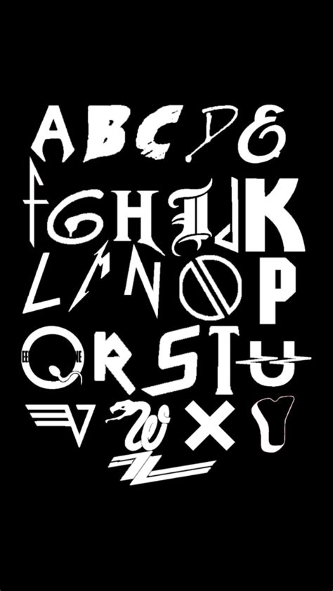 The font is only free for privat use. Alphabet logo rock 'N' roll | Rock n roll, Alphabet, Rock n