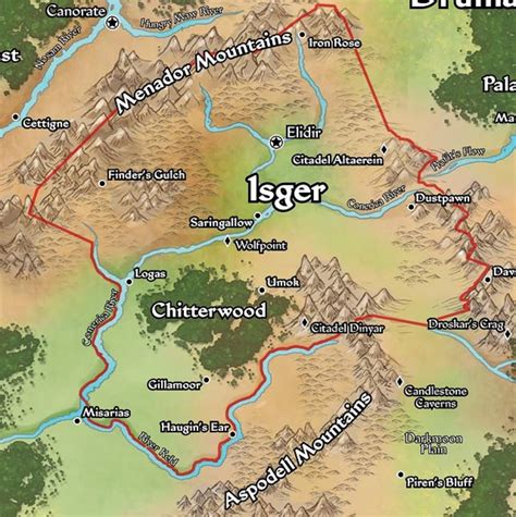 Isger Map In Golarion World Anvil