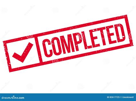 Completed Stamp Rubber Grunge Stock Vector - Illustration of perfected