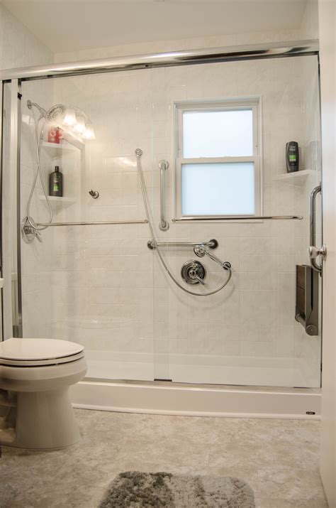 Bathroom Remodel This Is A Huge Walk In Shower With A Shower Seat