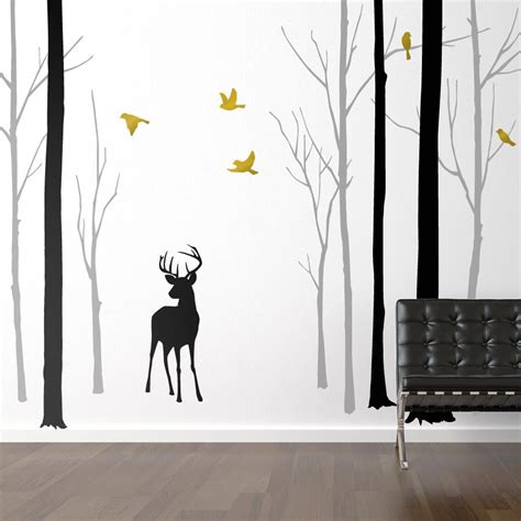 Deer In The Forest Wall Sticker Made To Order Made In The Uk