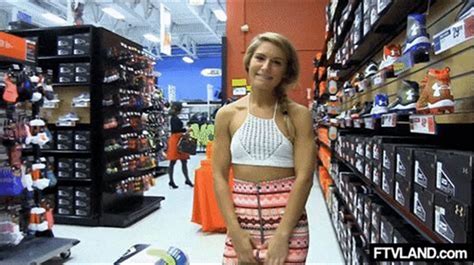 Cute Timid Blond Is Flashing Her Bodies In The Public