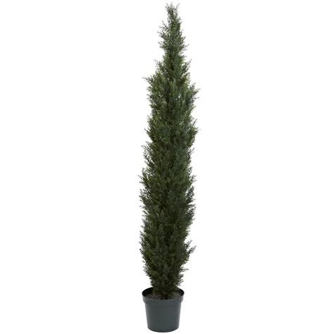 Nearly Natural 7 Ft Mini Cedar Pine Artificial Tree In Pot Walmart