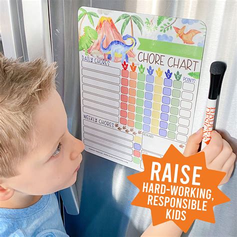 Buy Dinosaur Kids Chore Chart Magnetic Reward Chart For Kids Good