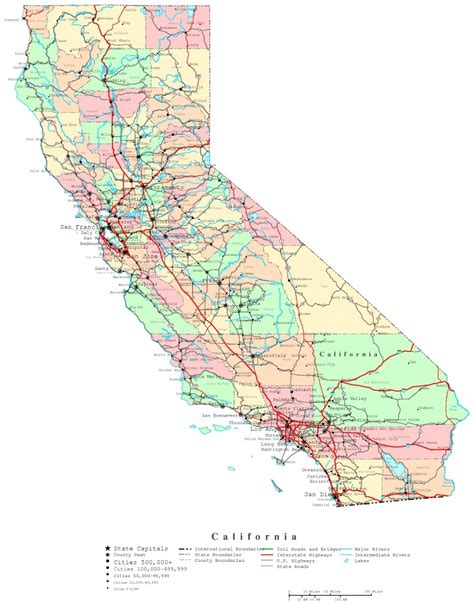 Free Map Major Cities Picturetomorrow California County Of Downloads