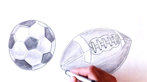 How To Draw Football Pencil Drawing Youtube