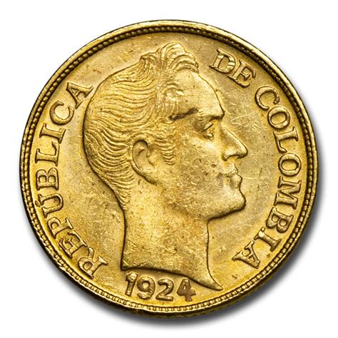 Colombian gold is a classic landrace sativa that originated in the santa marta mountains of colombia. Buy 1924-B Colombia Gold 5 Pesos BU | APMEX