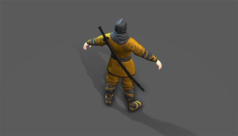 3d Model Ninja Outfit Vr Ar Low Poly Cgtrader