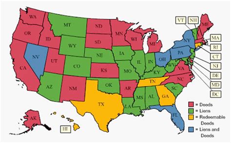 State Map Primary Tax Liens And Tax Deeds