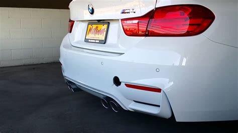 I used a small oil filter wrench tool, the large. BMW M4 stock exhaust - YouTube