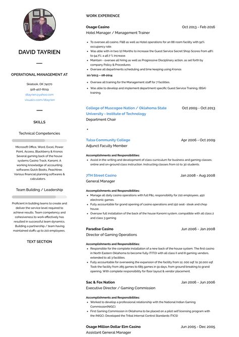 To land the perfect job, you need the perfect resume. Assistant General Manager - Resume Samples and Templates | VisualCV