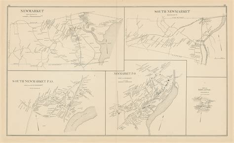 Newmarket New Hampshire 1892 Map Replica Or Genuine Original