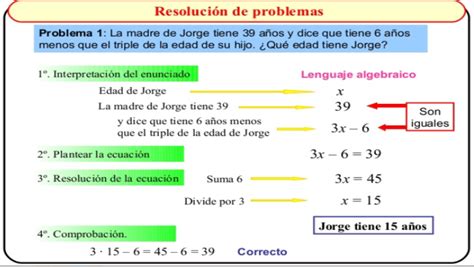 Explicacion Para La Resolucion De Problemas Lenguaje Algebraico