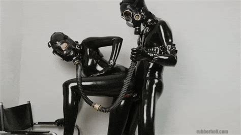 latex couple gas masks virus protection 1 rubberhell latex fetish clips clips4sale