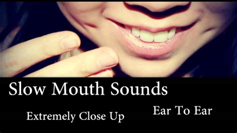 Binaural ASMR Slow Wet Mouth Sounds Without "Popping" (Ear To Ear