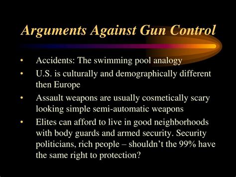 Ppt Arguments For Gun Control Powerpoint Presentation Free Download