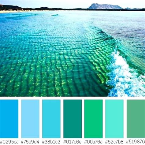 Оттенок морской волны Цвет морской волны и сочетание с ним