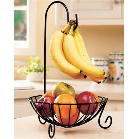 Wide acacia wooden fruit bowl with banana hanger (see desc) $8.48. Fruit and Banana Holder | Apartment & Future Home ...