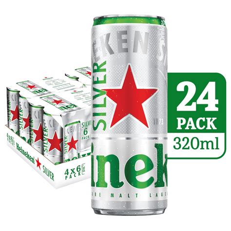 Heineken Silver Lager Beer Can 320ml Pack Of 24 Shopee Singapore