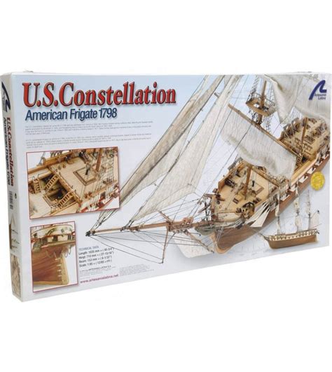Wooden Model Ship Kit Uss Constellation Frigate At