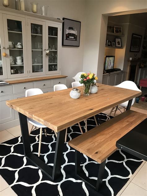 Each piece is made from individual wood slats that are carefully selected. John Lewis Calia dining table and bench | Dining table ...