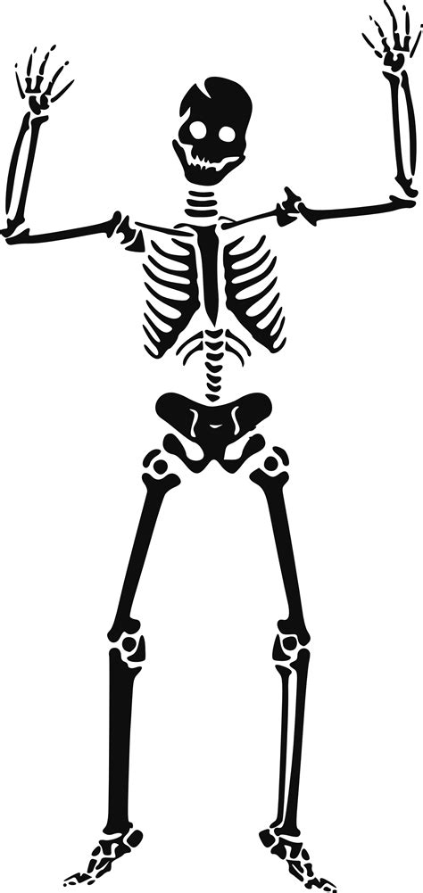 Happy Skeleton Free Halloween Vector Clipart Illustration