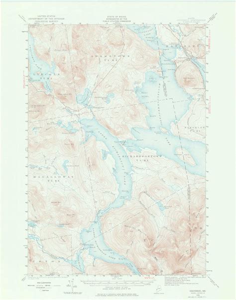 Oquossoc New Hampshire 1940 1976 Usgs Old Topo Map 15x15 Nh Quad