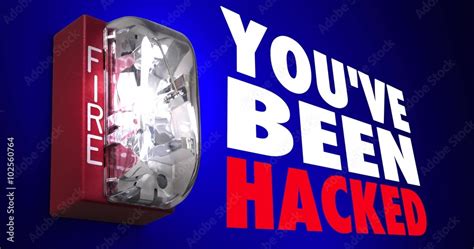 Youve Been Hacked Fire Alarm Warning Danger Words 4k Stock Video