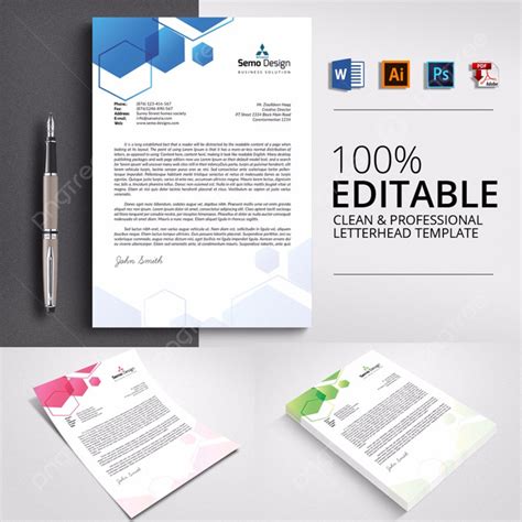 Professional Letterhead Stationery Template Download On Pngtree