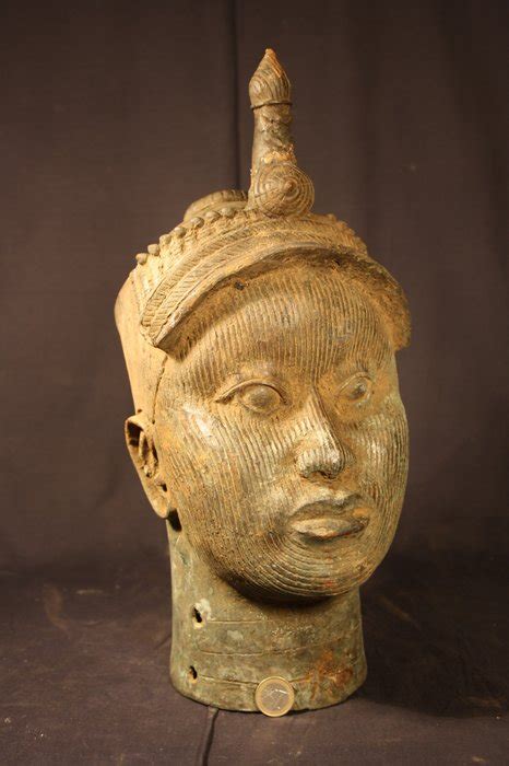 Life Size Bronze African Oni Kings Head Ife Nigeria Catawiki