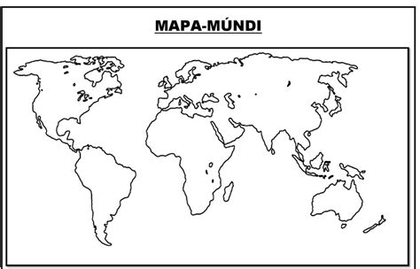 Imprimir Mapa Do Mundo → Continentes Países E Estados