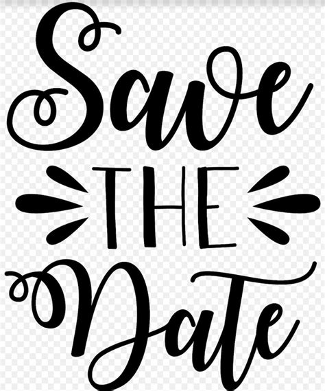 Save The Date Wedding Font Phrase Vector Wprintcutfiles