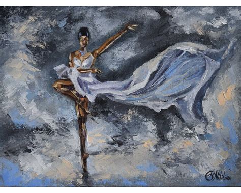 Ballerina Painting African American Ballerina Art Ballet Etsy