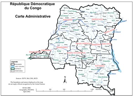République Démocratique Du Congo Carte Administrative Democratic