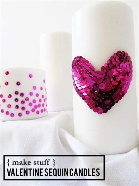 Valentine Sequin Candles Diy Stuff Steph Does My Funny Valentine