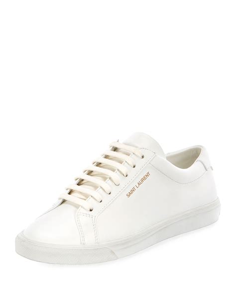 Shop authentic saint laurent sneakers at up to 90% off. Saint Laurent Andy Leather Lace-Up Sneakers | Neiman Marcus