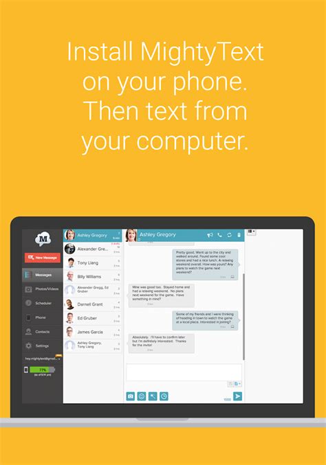 That's right, you can text from your computer to mobile phones using our app. SMS Text Messaging -PC Texting - Android Apps on Google Play