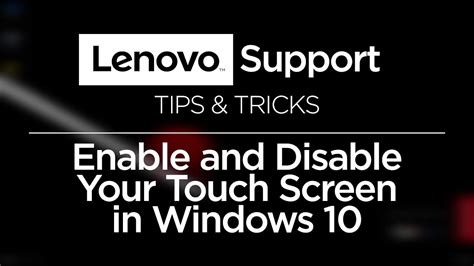 How To Enable And Disable The Touch Screen In Windows 10 Youtube