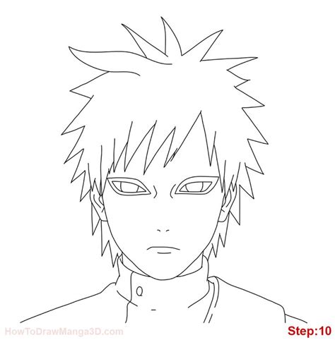 How To Draw Gaara From Naruto In 2020 Anime Canvas