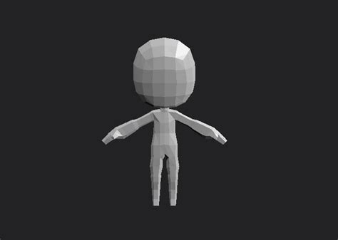 3d Model Chibi Character Base Low Poly Rigged Vr Ar Low Poly Rigged Cgtrader