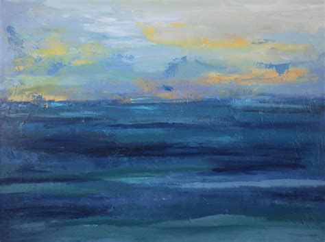 Stormy ocean sunset 30x40 horizon seascape blue orange | Etsy | Ocean painting, Abstract, Ocean ...